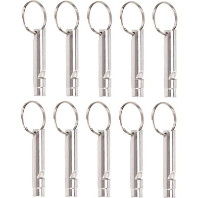 Lot de 10 sifflets d'urgence super puissants pour la sécurité en extérieur, pour la randonnée, le camping et les animaux de compagnie
