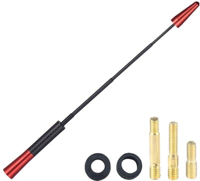 Store_9 - Intrekbare antenne - Auto antenne - Sterke ontvangstfunctie - Rood - FM/AM ontvangst - Universeel geschikt voor voertuigen - 12 cm