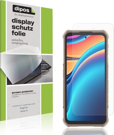 dipos – 4x Matte Beschermfolie geschikt voor RugOne Xever 8 | Krasbestendige & antireflecterende Screenprotector Ultra-Thin