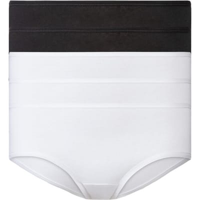 ESMARA 5 dames hipsters (Zwart/wit, S (36/38))