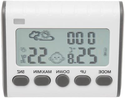 Thermometer Hygrometer Klok - Temperatuur Vochtigheid Meter - Comfort Monitoren - Real-time Uitlezing - 9 x 8 x 3 cm