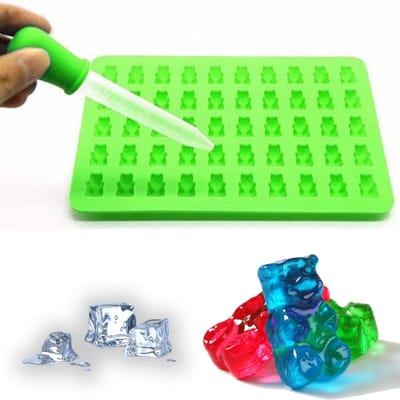 BukkitBow - Siliconen Gummy Bear Mal – Chocoladevorm – Gelatine vorm – Snoep Maker – Ijsvormpjes – Gelei mal - Groen