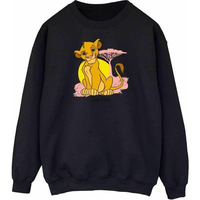 Disney Dames/Dames The Lion King Simba Pastel Sweatshirt (Zwart)