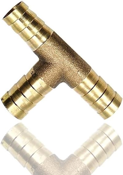 Dailygoods- Slangverbinder - Messing - Slangkoppeling - Voor lucht/water/gas - Diverse diameters 6/8/10/19mm - Eenvoudig te installeren