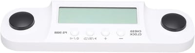 Digitale Schaaktimer - Spelklok Countdown - Competitief Spel - Draagbaar ABS Materiaal - 27D x 8B x 4H cm - Wit