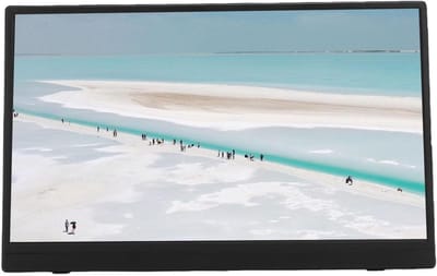 Draagbare Monitor - Extern Scherm - Mobiel Werken - Geïntegreerde Batterij - 156 Inch - Zwart