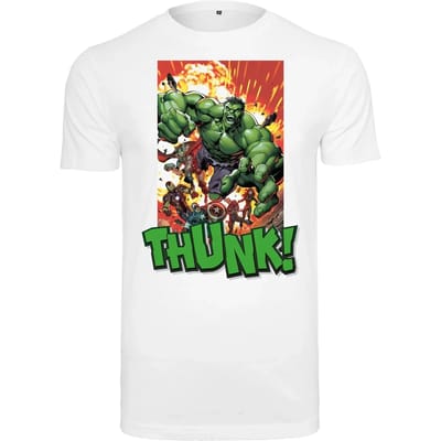 Merchcode The Avengers - Explosion Heren T-shirt - L - Wit