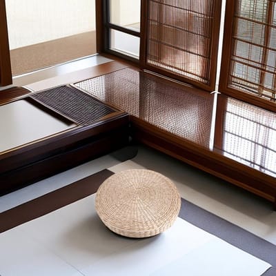 Dailygoods- Tatami Kussen Wasbaar - Rond Kussen - Vloerkussen - Meditatiekussen - Yogamat - Zacht Kussen