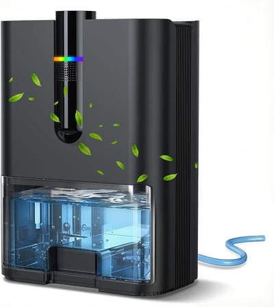 Luchtontvochtiger - Vochtvreter - Vochtbestrijding Thuis - Automatische Uitschakeling - 2500 ml Tank - Zwart