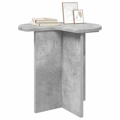 vidaXL - Bijzettafel - Betongrijs - Ø - 39 - x - 38 - cm - Bewerkt - hout