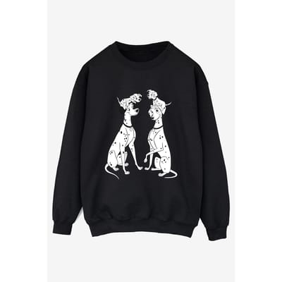 Disney Dames/Dames 101 Dalmatiërs Familie Sweatshirt (Zwart)