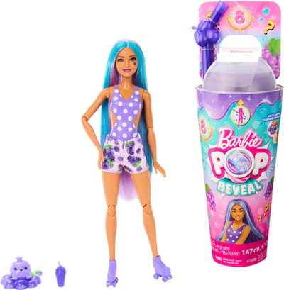 Barbie Reveal Juicy Fruits Series - Grape Fizz Speelpoppen