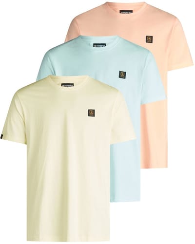 riverso Heren T-Shirt RIVGino 3 Pack Set regular fit Veelkleurig XXL Ronde Hals Volwassenen gemaakt van 100% katoen