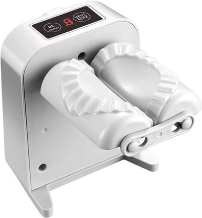 Automatische Deegmaker - Deegpers Keuken - Zelf Hapjes Maken - Imitatie Handdruk Techniek - 16 cm Hoog - Wit