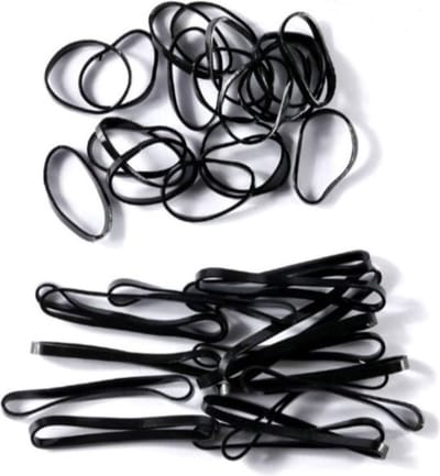 Haarsoires Haarelastiekjes Mini - Mix 1cm en 3cm - Zwart - Set van 80 - Kleine Haar Elastiekjes voor Vlechtjes & Staartjes