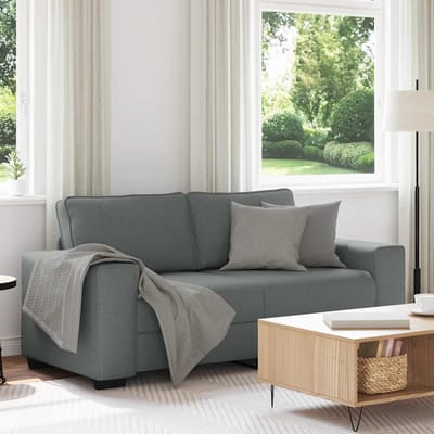 vidaXL - 2-zitsbank - 180x77x82 - cm - stof - donkergrijs