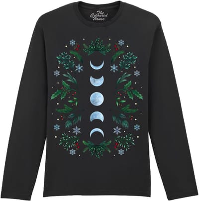 Maan Bloemen Moonlight Garden Festive The Coloured House Longsleeve T-shirt XXL
