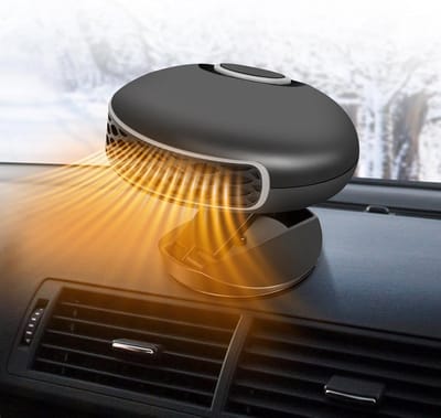 12V auto-heteluchtventilator, vierkante opvouwbare kachel, heteluchtventilator voor het ontdooien van de auto, ontwasemen, thuis, auto, dubbel gebruik heteluchtventilator