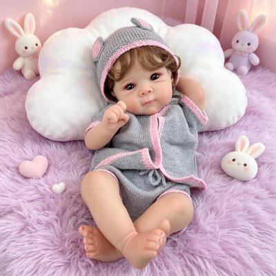 Reborn Baby Pop - Levensgrote Pop Meisje - Spelen en Gezelschap - Volledig Waterdicht Vinyl - 45 cm - Niet gespecificeerd