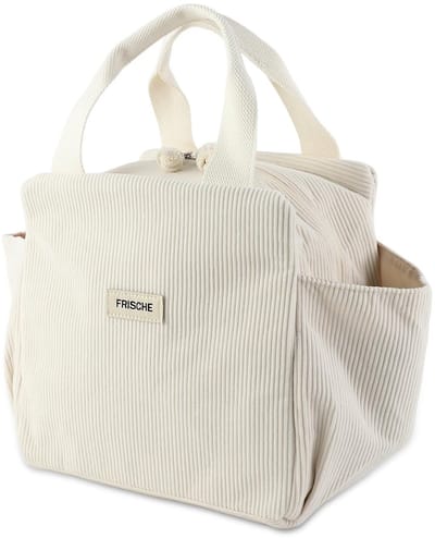 Dailygoods- Lunchtas 12 Liter - Klein Koeltas - Ribfluweel - Grote Capaciteit - Zijvakken - Geschikt voor Werk/Picknick