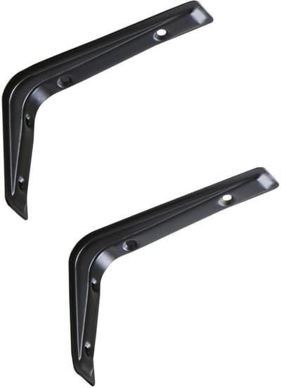 SOTECH 2 stuks Plankdrager RK15 zwart 121 x 83 mm Plankdrager Plankdrager Wandsteunen Plankdrager Beugels Haakse plankdrager