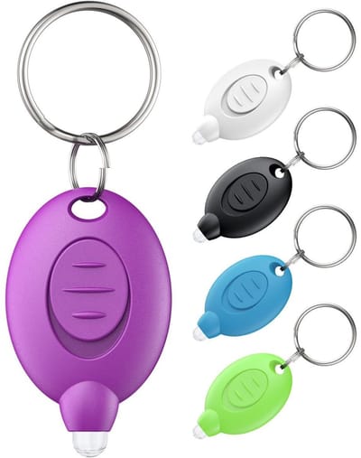 GELLDG 5 stuks mini zaklamp - LED sleutelhangerlamp - draagbaar - op batterijen - sleutelhanger zaklamp - Geschikt voor kamperen in de buitenlucht, wandelen, noodgevallen