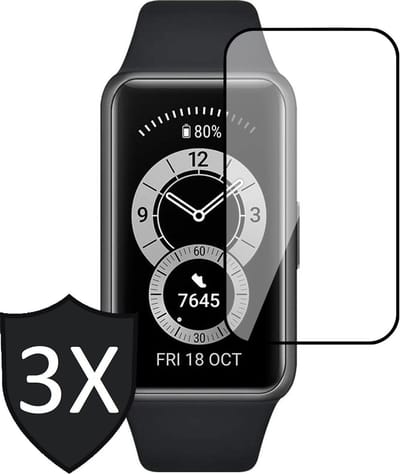 Screenprotector geschikt voor Huawei Band 6 - PET Full Screen Protector - 3 Stuks