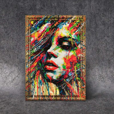 Canvas schilderij landschapsformaat handgeschilderd kleuren van passie expressief – YS-Art Gallery – Expressieve wanddecoratie voor woonkamer – Modern schilderij voor slaapkamer en hal