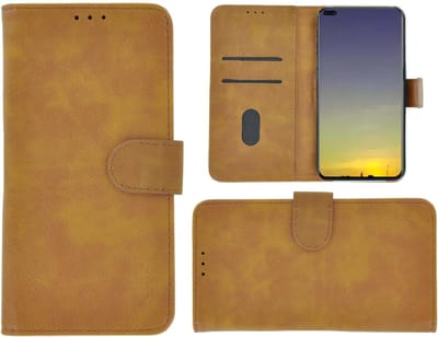 Geschikt voor Oppo A92s Hoesje - Oppo A92s Bookcase Wallet Bruin Cover
