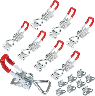 Dailygoods- Spanklem 100 kg Sluitkracht - Verstelbare Sluitingen - Veiligheidsluiting - Klem voor Deuren - Klem voor Lades - Roestvrij Staal - Sluiting