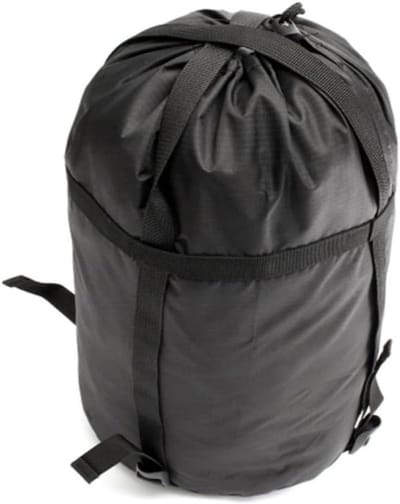 Compressiezakken Kamperen - Opbergzakken - Slaapzak Opbergen - Met Compressieriemen - 22x44 cm - Zwart