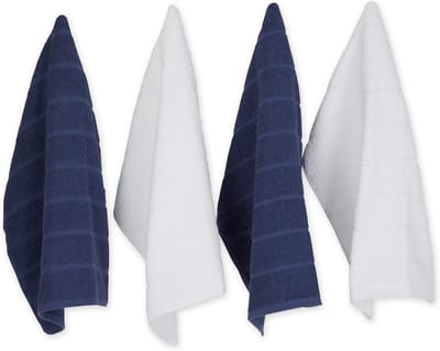 Vaatdoeken Set - Keukendoeken Katoen - Keuken Schoonmaken - 100% Katoen - 4 Stuks - Frans Blauw