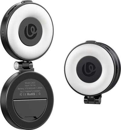 Ulanzi LM23 Smartphone Ring Light - Selfie Ringlamp met MagSafe - 3-in-1 met Telefoonstandaard & Spiegel - Zwart