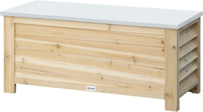 Outsunny opbergbox voor buiten - Vurenhout - 110x50x50cm - Natuurlijk hout