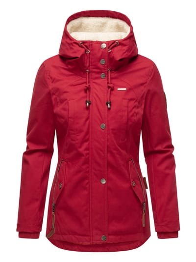 Marikoo dames winterjas met teddyfleece voering & capuchon