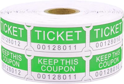 1000 Dubbele Raffle Tickets - Opeenvolgend Genummerd met Perforatie - Ideale Lottobonnen voor 50/50 Trekkingen en Prijsacties