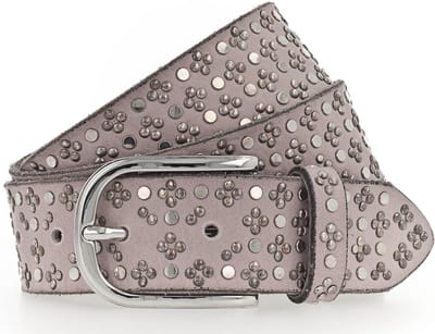 b.belt Leren Riem Tini Silver Leather Belt W105 Ash Rose Oud roze