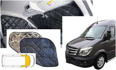Raamisolatie Mercedes Sprinter 2006-2018 Black Line uitvoering 9 Laags voorzijde ramen (3 delig)