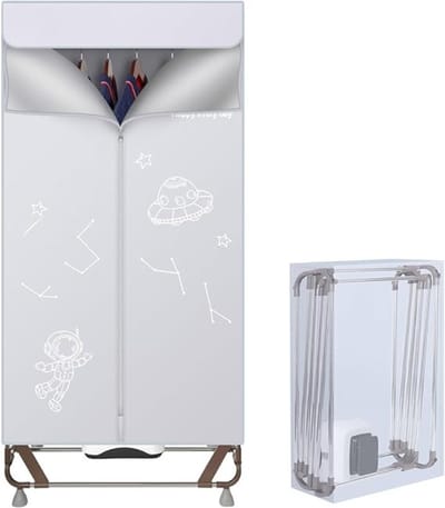 RWB® Elektrisch Droogrek - Elektrisch Wasrek - Droogrek - Grijs - 80cm x 46cm x 168cm