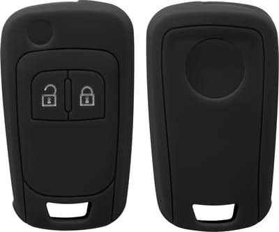 kwmobile autosleutel hoesje geschikt voor Opel Chevrolet 2-knops inklapbare autosleutel hoes - TPU autosleutel behuizing - Beschermende auto sleutel case - Sleuteletui in zwart