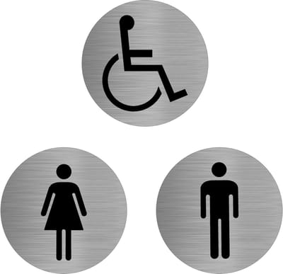 Dailygoods- WC Bord Ø 75 mm - Zelfklevend - Aluminium - Elegant Design - Voor Dames/Heren/Gehandicapten - Eenvoudige Montage - Toiletbordje