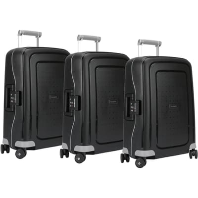 Samsonite S'Cure Spinner 55cm Black Triple Kofferset