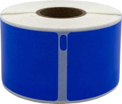 DULA Dymo kompatible Etiketten, S0722400 99012, 36 x 89 mm, Blau, Permanent, 1 Rolle, 260 Etiketten pro Rolle