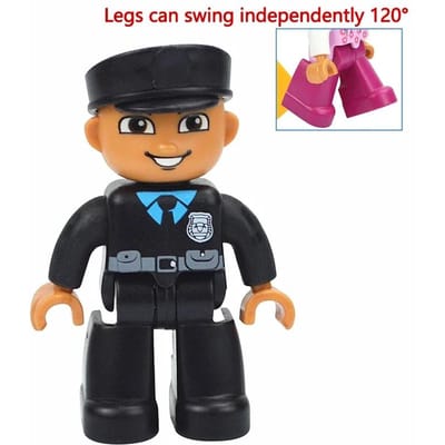 Grote Afmeting Poppen Bouwsteen Familie Figuren Boer Prinses Piraat Werker Politie Groot Karakters Blokken Compatibel met Duplo Speelgoed