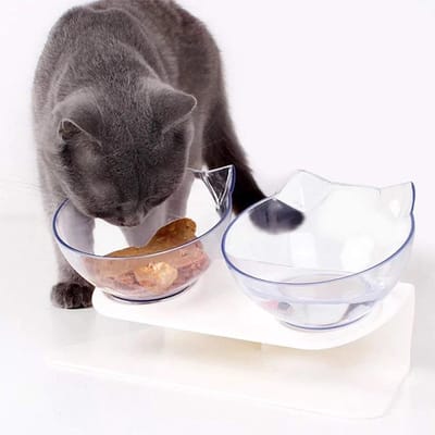 kattenvoerbakjes -Dieren Water & Voer Set - Katten/Hon - Voerbak  -  Drink bak katten zonder morsen -Voor Katten en Honden Dierenvoeding - Drinksilo