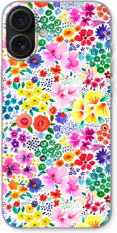 Case Company® - Hoesje geschikt voor iPhone 16 Plus hoesje - Little Flowers - Soft Cover Telefoonhoesje - Bescherming aan alle Kanten en Schermrand