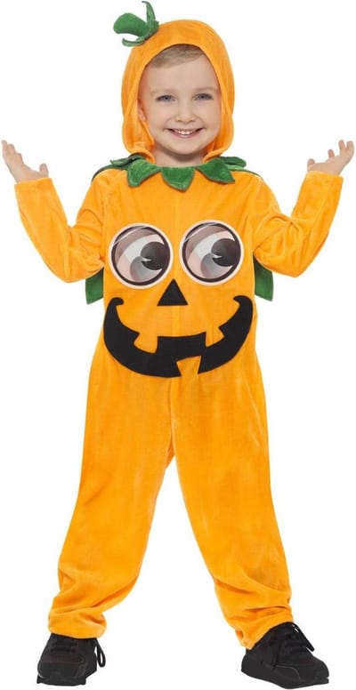 Smiffys - Pumpkin Toddler Kinder Kostuum - Kids tm 4 jaar - Oranje/Zwart