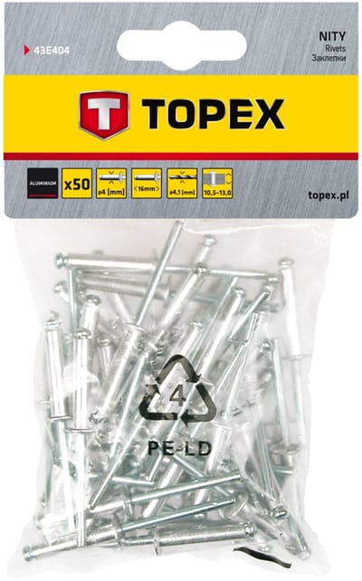 Popnagels 4,0 x 16 mm 50 Stuks Aluminium