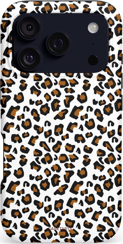 Casetastic hoesje geschikt voor Apple iPhone 17 Pro - MagSafe - Dubbellaagse bescherming - Panter abstractie - Fashion Case - Zwart Wit Grijs Bruin