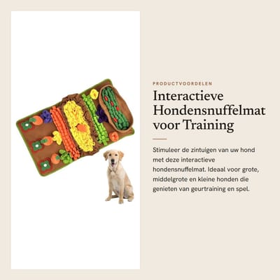 Dailygoods- Hondensnuffelmat Wasbaar - Interactief Geurtrainingsspeelgoed - Opvouwbaar - Zacht Fleece - Geschikt voor Grote/Middelgrote/Kleine Honden - Snuffelmat
